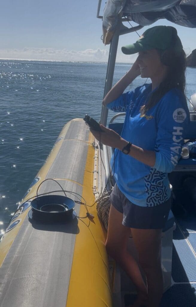 Listening to Whales song with hydrophone